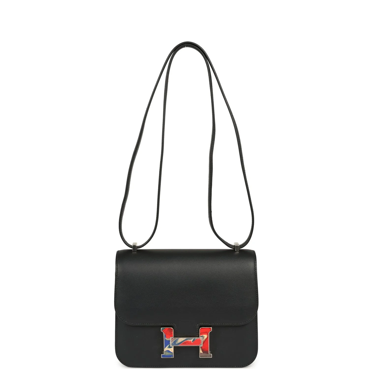 Hermes Constance 18 Black Swift Marbled Palladium Hardware