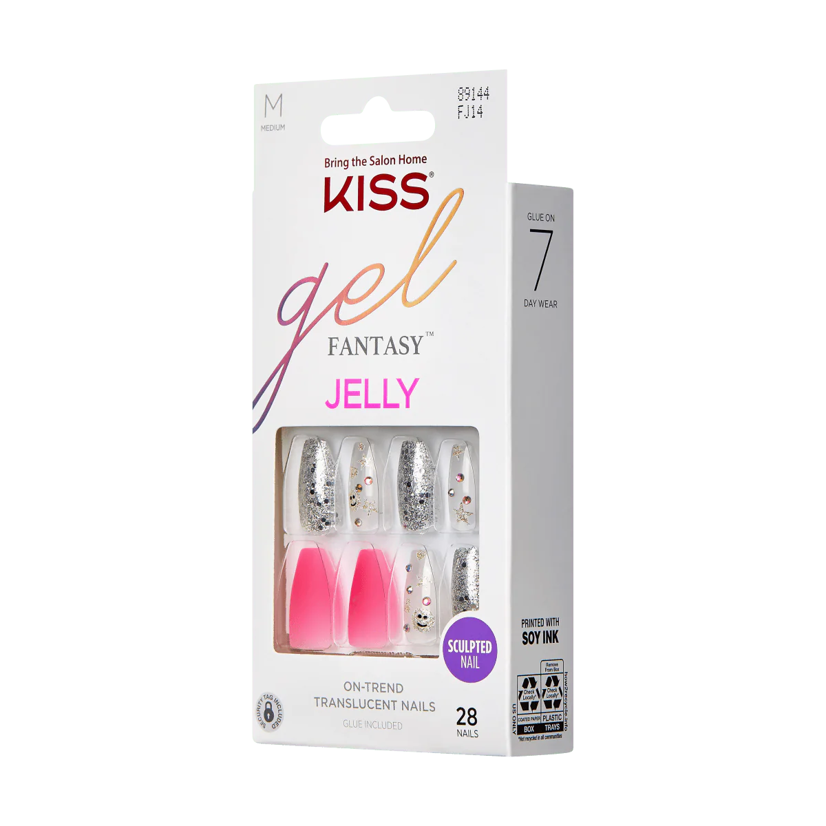 KISS Gel Fantasy Jelly Press On Glue Nails - Fun & Jelly