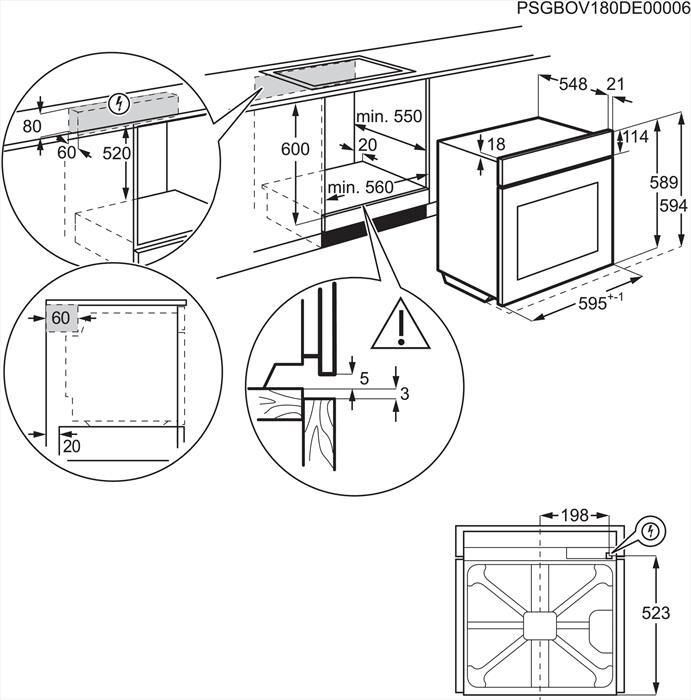 AEG - Forno incasso elettrico GR6PB53FSB Classe A+-Inox antimpronta