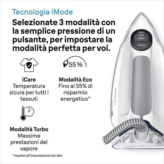 BRAUN - SISTEMA STIRANTE CARESTYLE 7 IS7266VI-Bianco viola