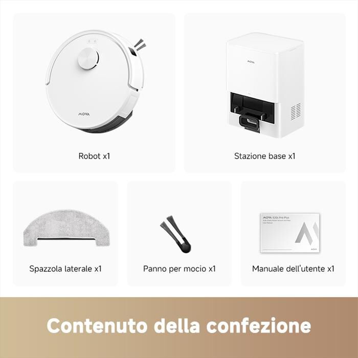MOVA - Aspirapolvere robot E20S PRO PLUS-Bianco