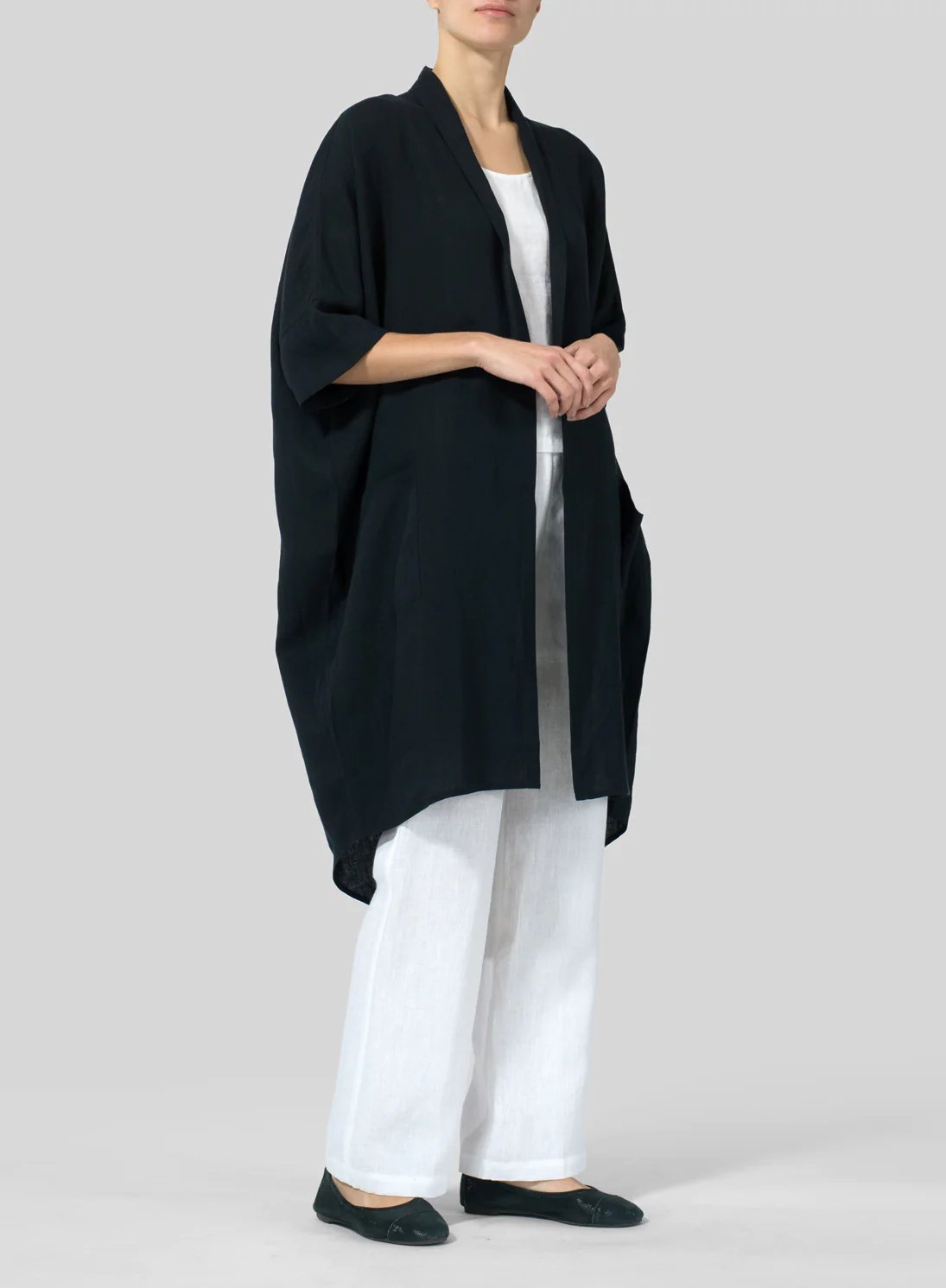 Womens Cotton And Linen Sunscreen All-Match Coat