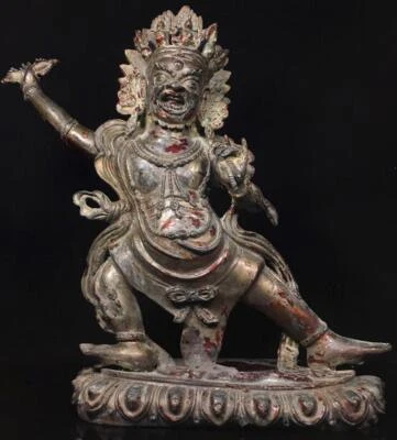 42CM Old Chinese Bronze Gilding Statue Buddha CK339