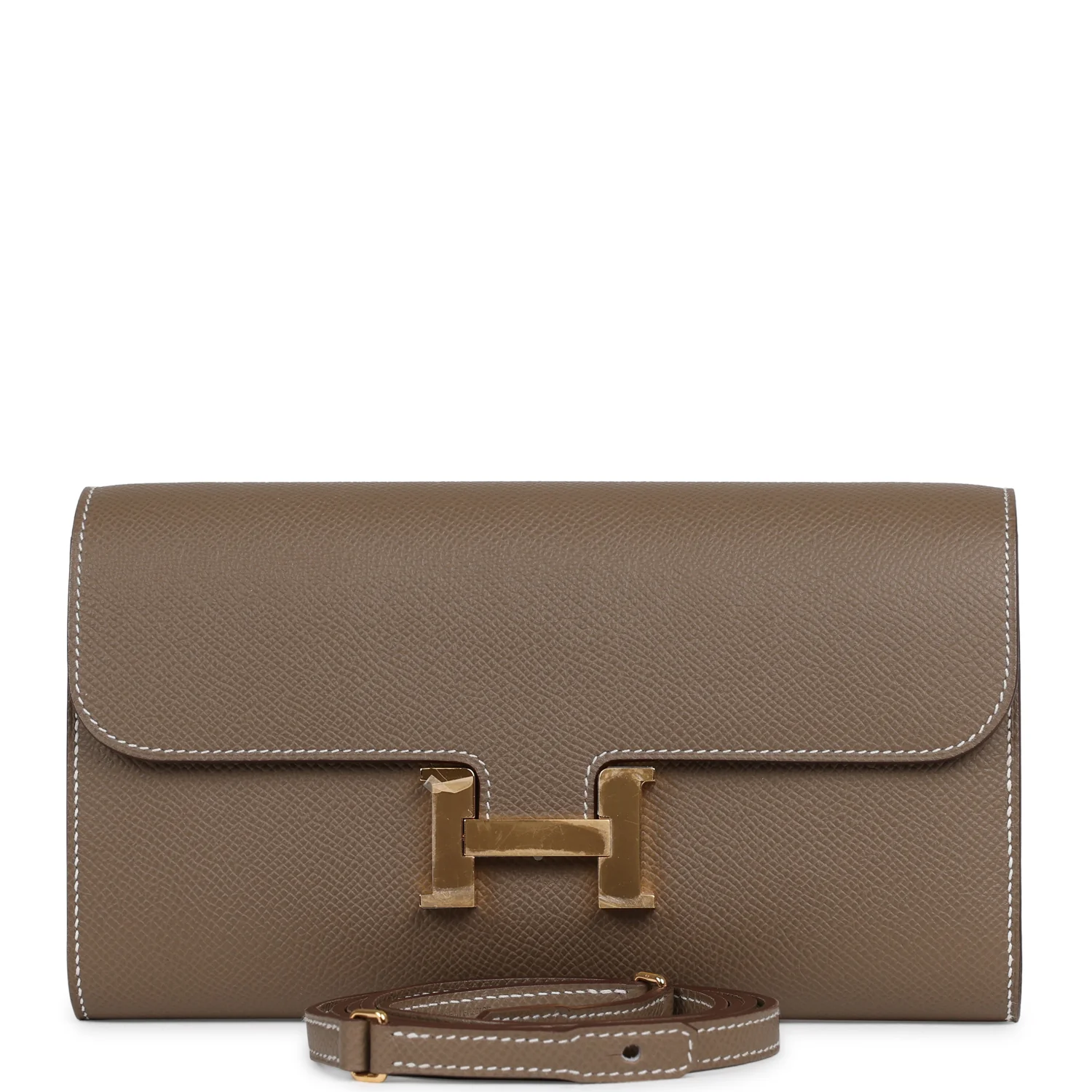 Hermes Constance Wallet To Go Etoupe Epsom Gold Hardware