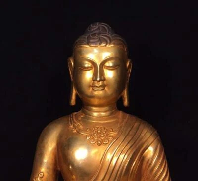 44CM Old Chinese Bronze Statue Buddha N1664