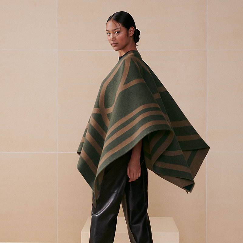 Voltige double face poncho