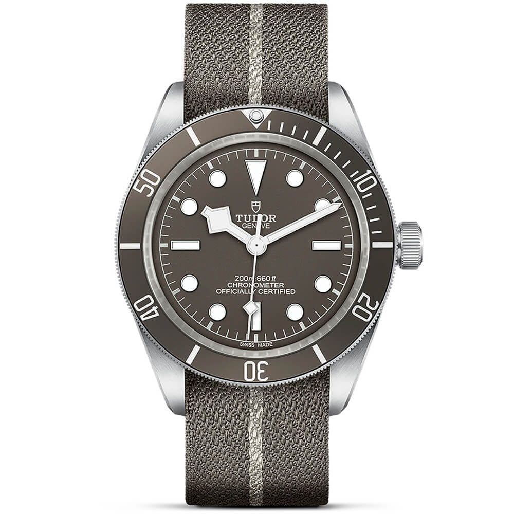 【7A Quality】TUDOR Black Bay 58 925 39mm Silver Case Taupe Dial Fabric Strap Watch