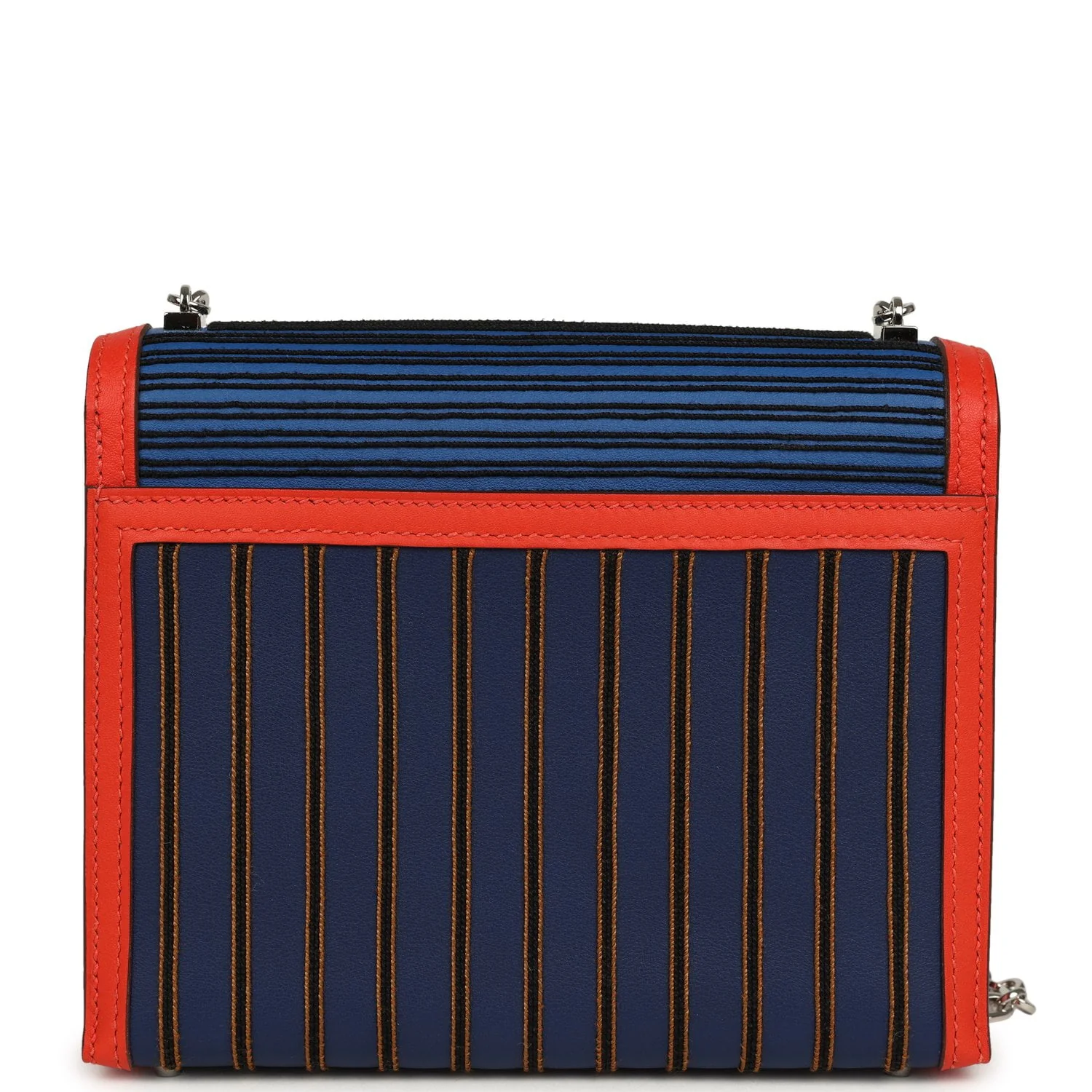 Hermes Mini Verrou 17 Capucine, Bleu Electric, Bleu Saphir Swift Palladium Hardware