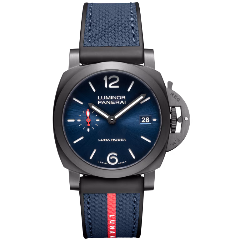 【7A Quality】Panerai Luminor Quaranta Steel DLC Luna Rossa 40mm PAM01408