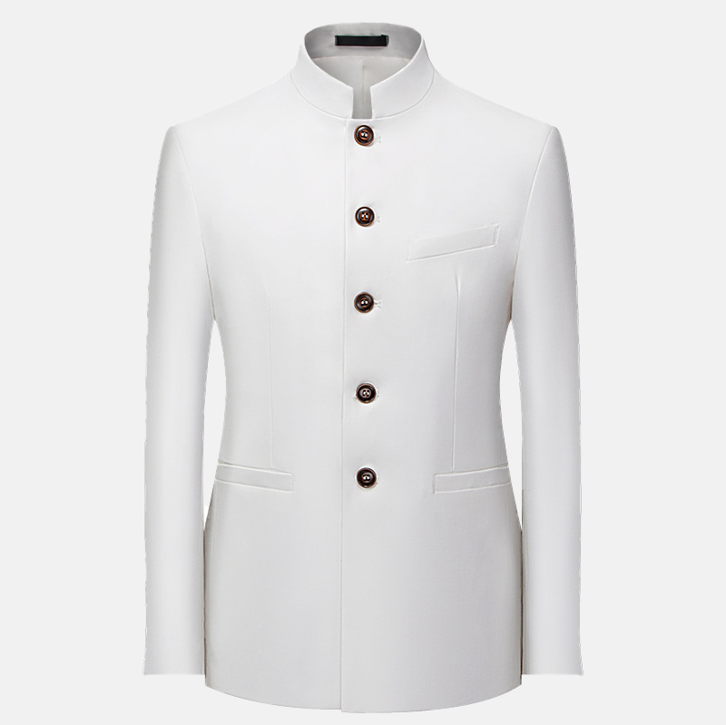 Men's Business Casual Stand Collar Single Breasted Blazer