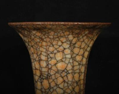 Old Chinese Ge Yao Ge Kiln Flower Gu Vase N2981
