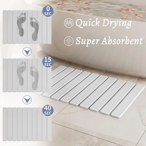 Large Stone Plate Kitchen Countertop Drying Pad, Bath Towel Quick-drying Foldable Dishwashing Pad, Absorbent Diatomite Pad, Suitable For Tableware And Cups, Compatible With Various Countertops.