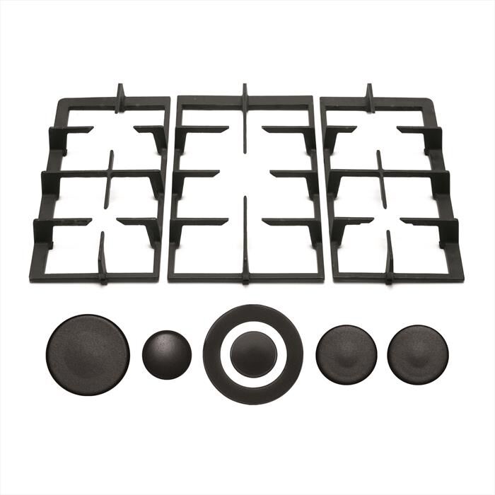 GLEM GAS - GRGH96 Kit 3 griglie in ghisa per Unica/Alpha-NERO OPACO