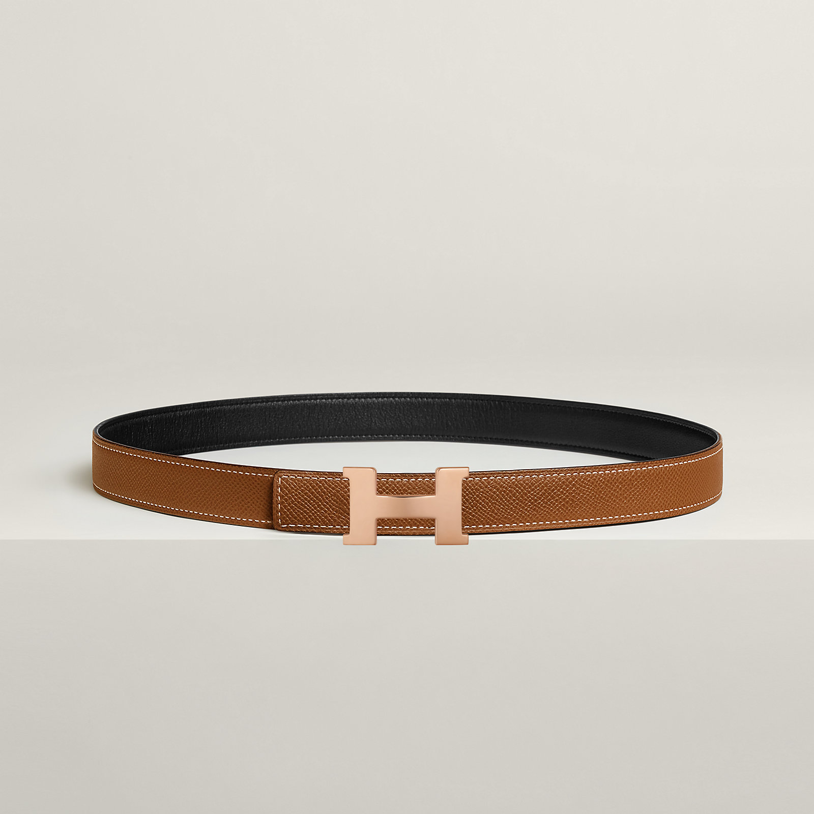 Mini Constance belt buckle & Reversible leather strap 24 mm