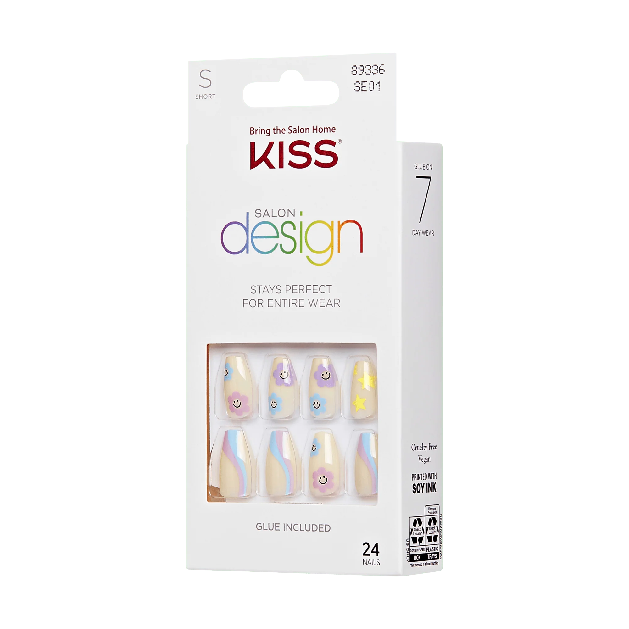 KISS Salon Design Press On Glue Nails - Get It Girl