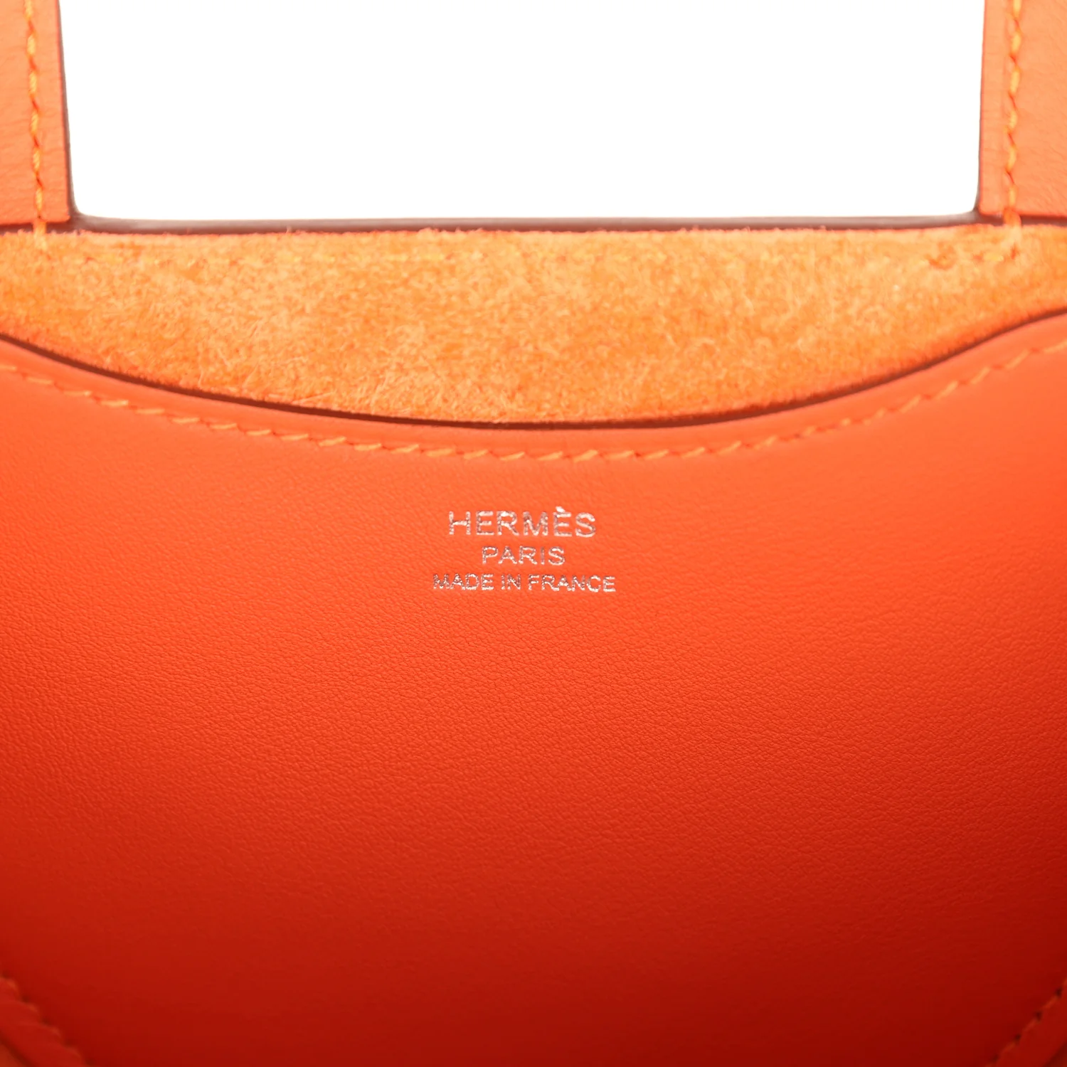 Hermes In-The-Loop 18 Tangerine Clemence, Swift Palladium Hardware