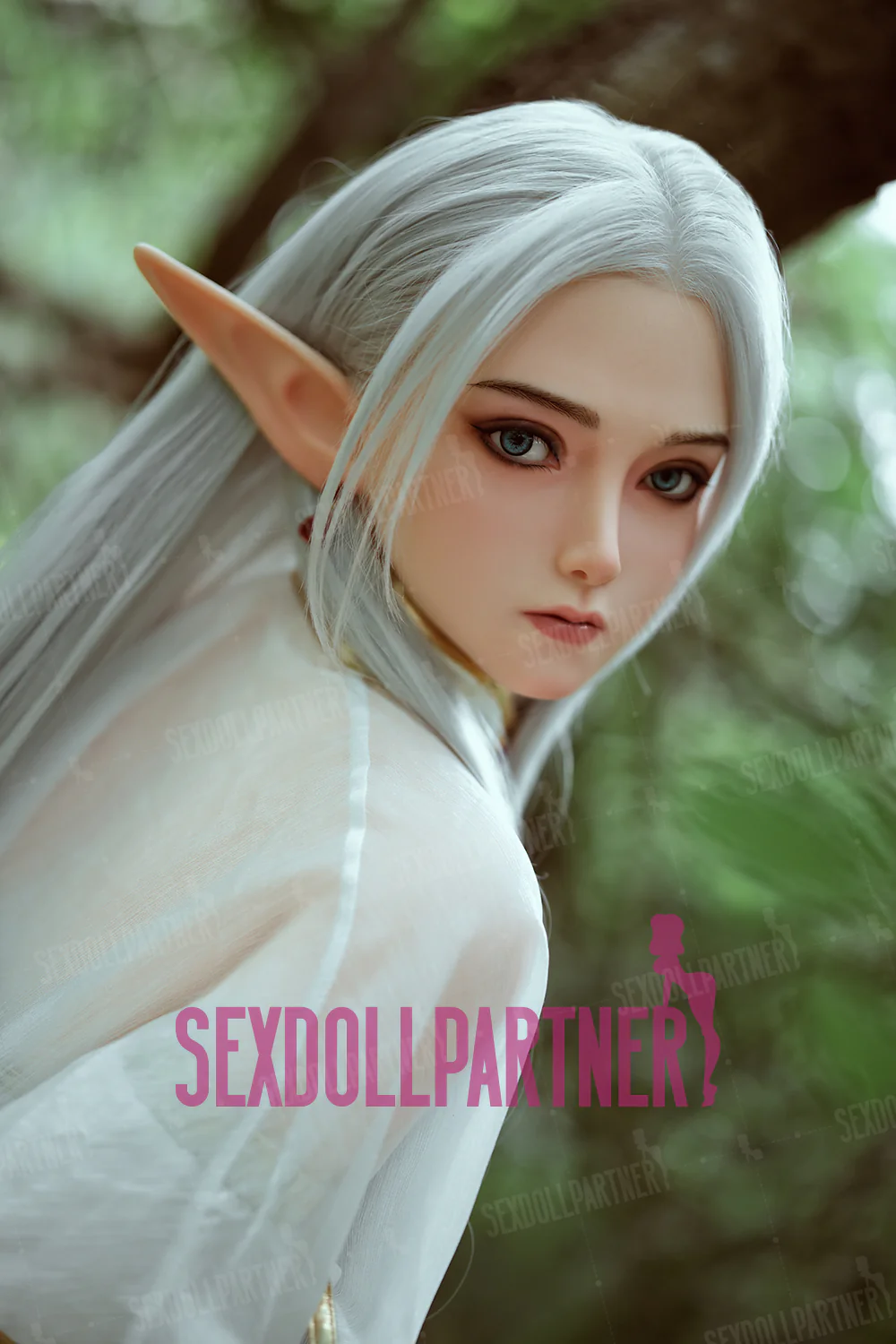 US Stock - YAMIEE Nolia 5ft25 / 160cm #K66 Silicone Head + TPE Body Big Boobs ELF Hot Adult Sex Doll Free 2nd Head