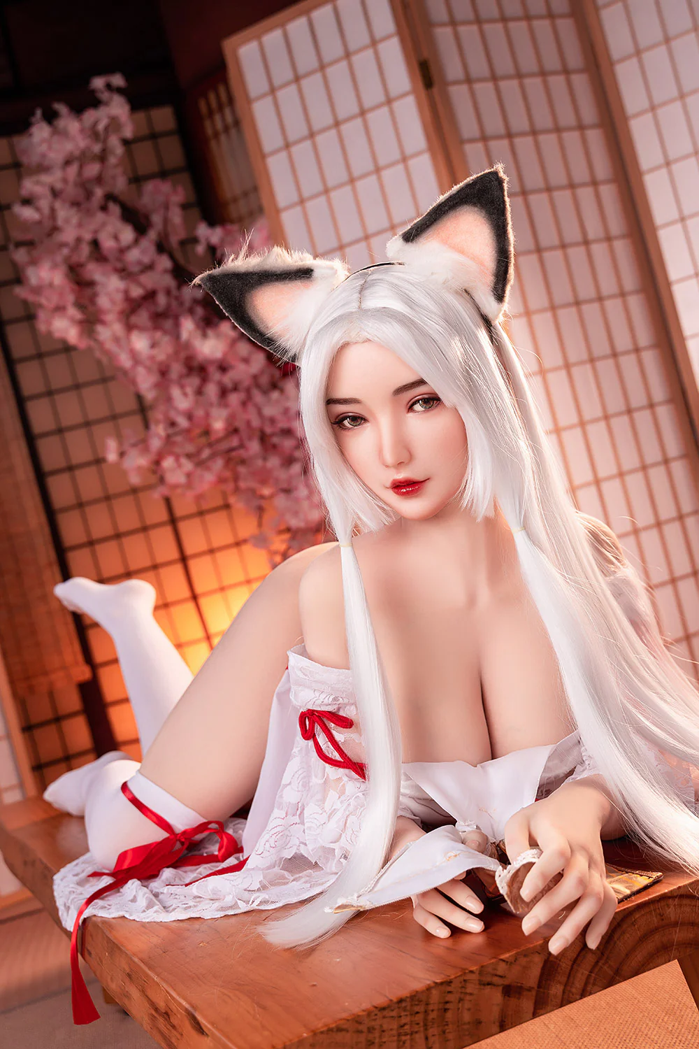 Megan 5ft25 / 160cm #60 Silicone Head + TPE Body Big Boobs Japan Anime Catgirl Hentai Sex Doll