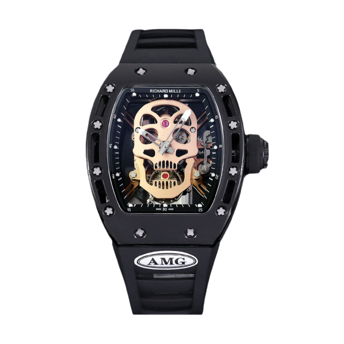 【7A Quality】Replica Richard Mille RM052 Skull Tourbillon Super Clone Watch 43mm Swiss Skeleton Design