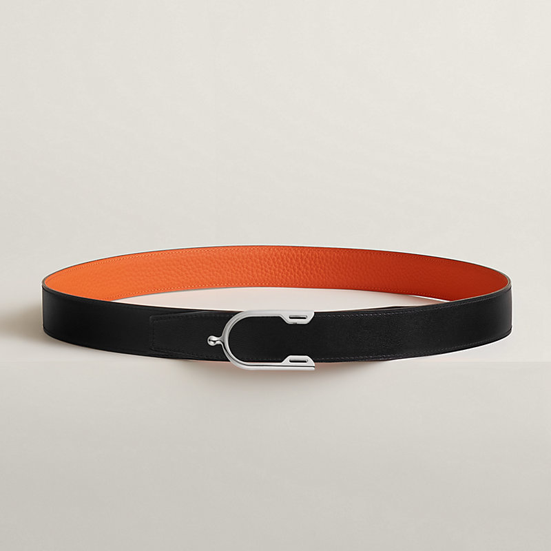 Eperon belt buckle & Reversible leather strap 32 mm