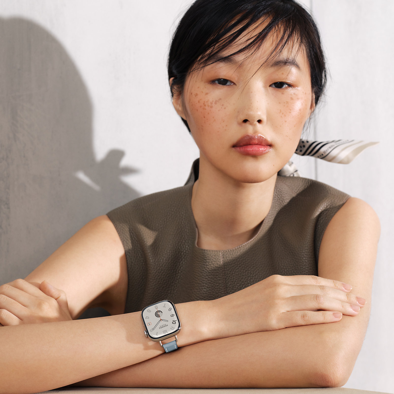 Series 11 case & Band Apple Watch Hermès Single Tour 42 mm Attelage