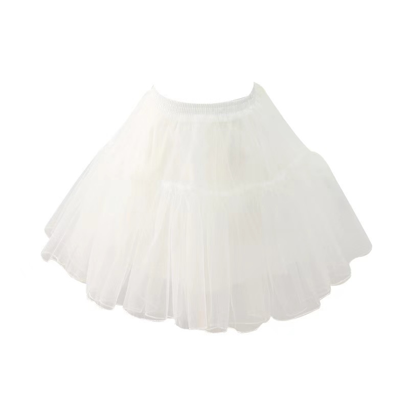 Japanese Lolita Soft Yarn Skirt Soft Girls' Daily Skirt Double Boneless Skirt cosplay Lolita Tutu Skirt