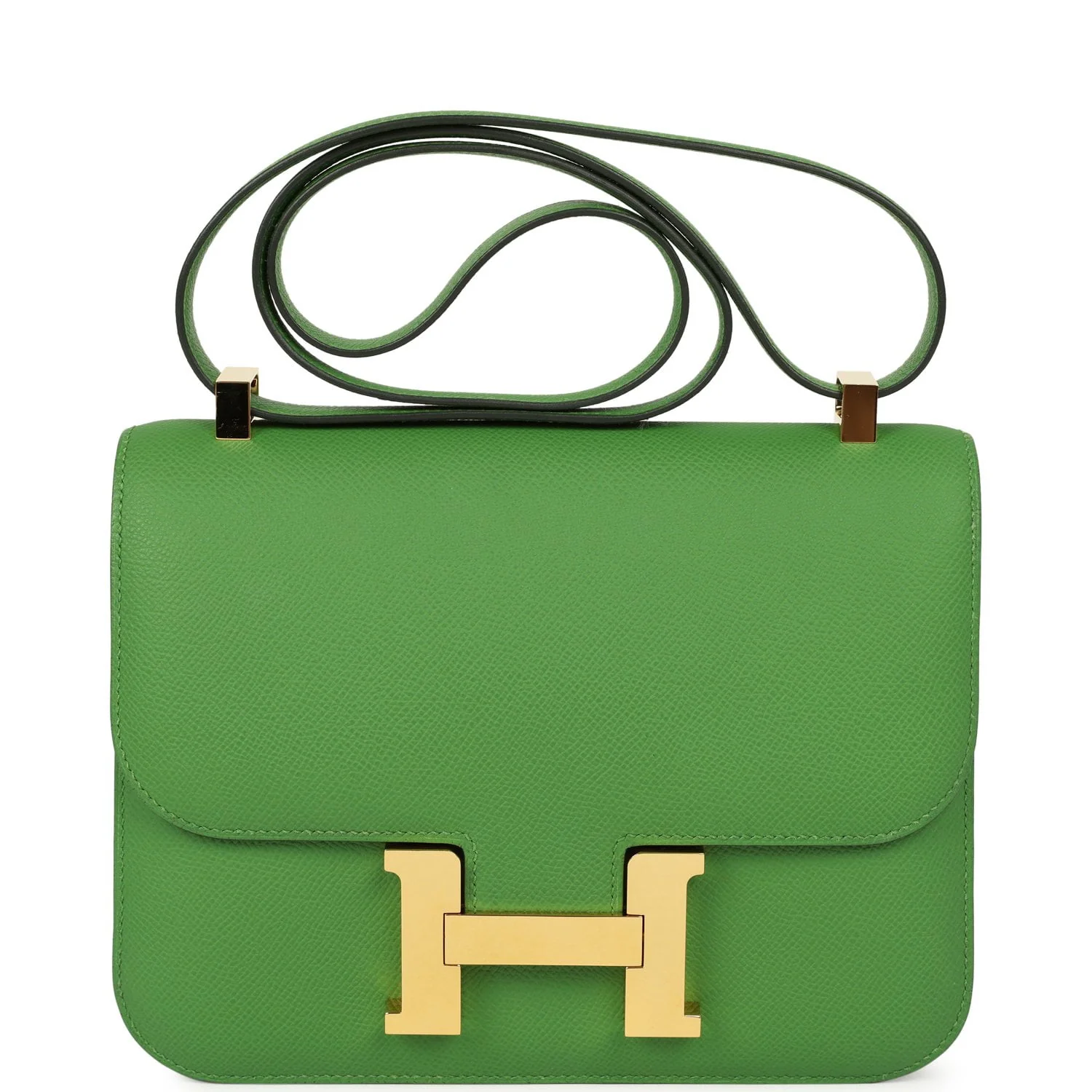 HERMÈS Constance 24 Vert Yucca Epsom Gold Hardware