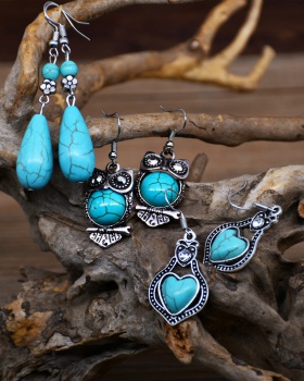 Heart turquoise accessories retro jewelry for women