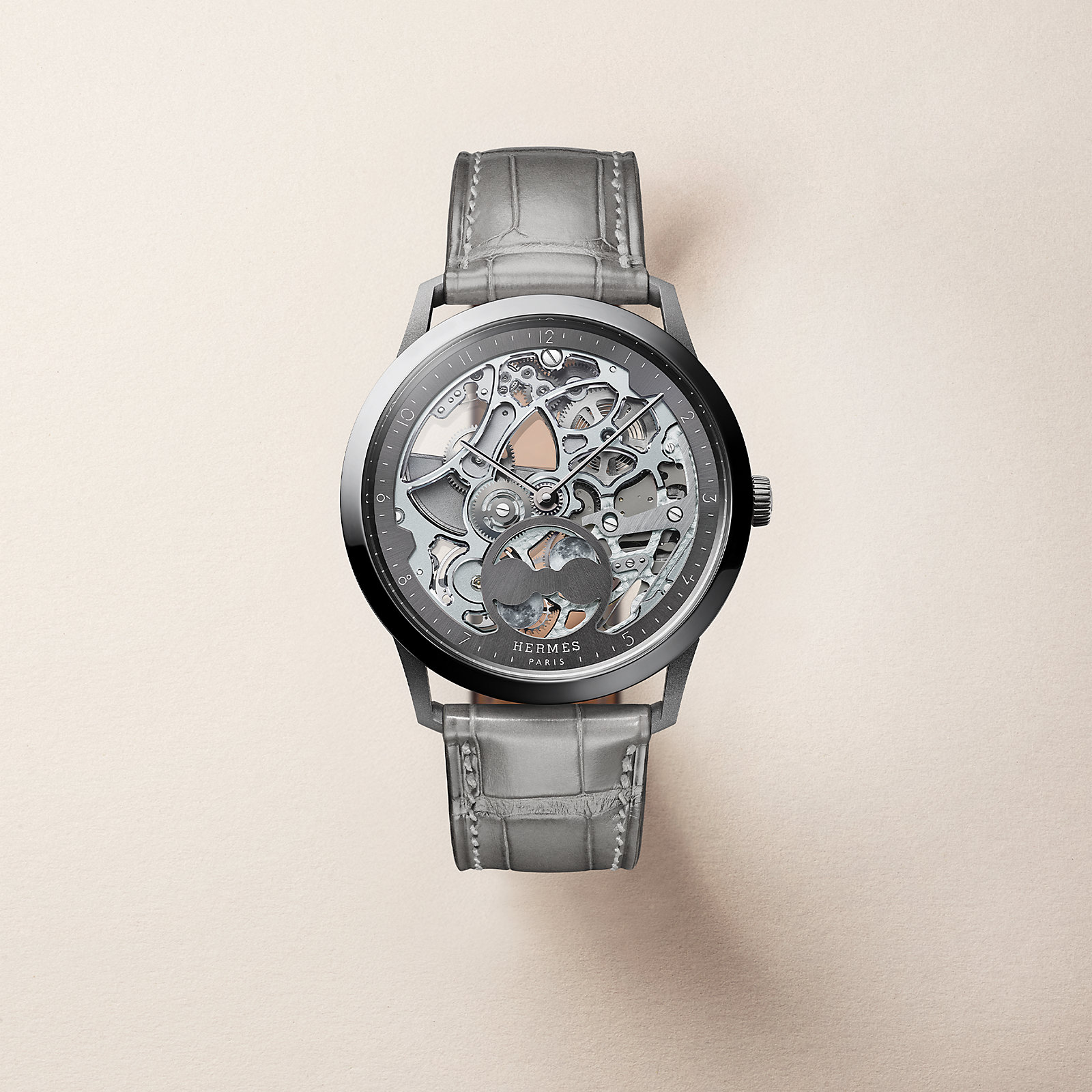 Slim d'Hermès Squelette Lune watch, 39.5 mm