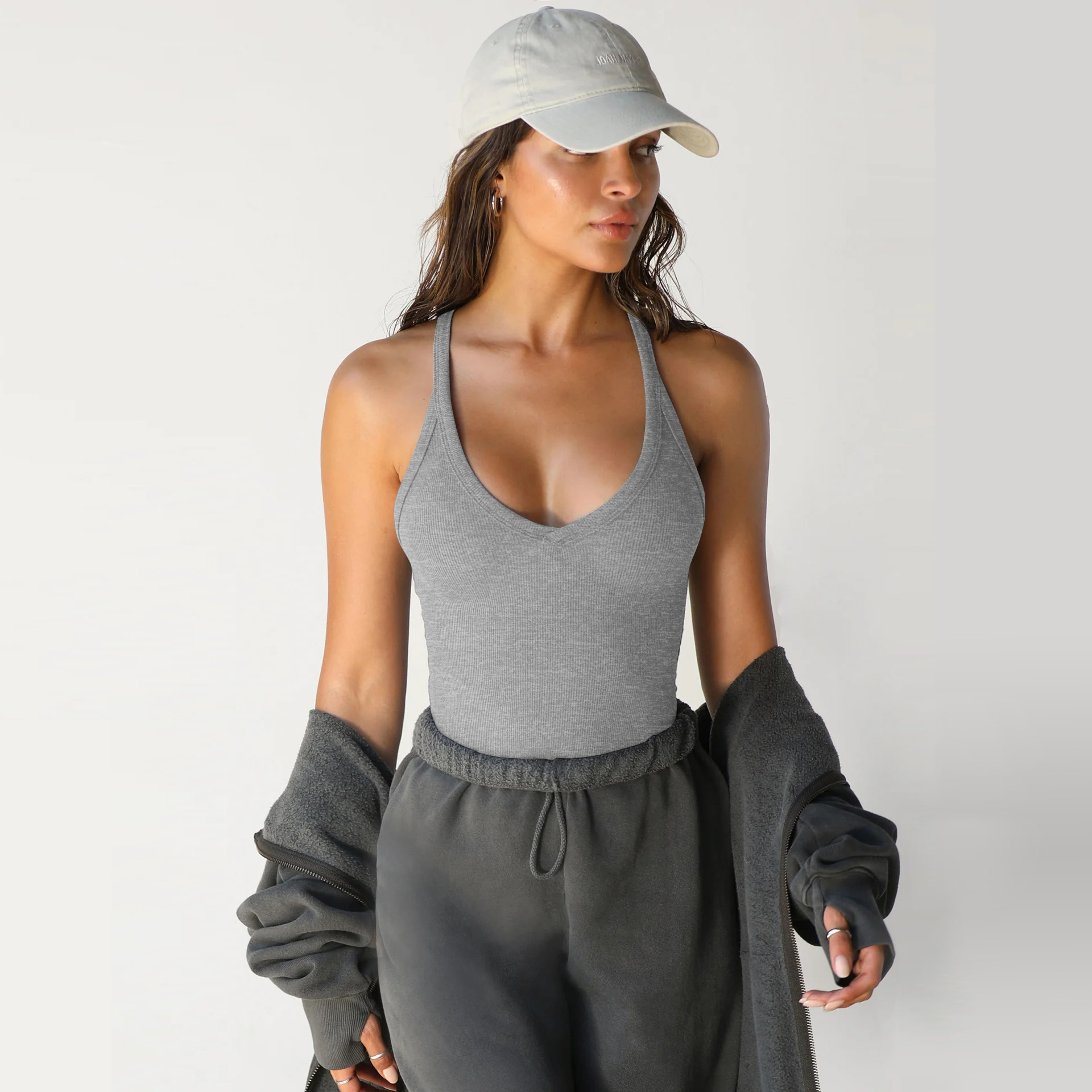 Cross-Border Y2K Hot New Product Knitted Vest European and American Clothing Sexy Slim Bm Top Trendy Brand Inner Layering Shirt