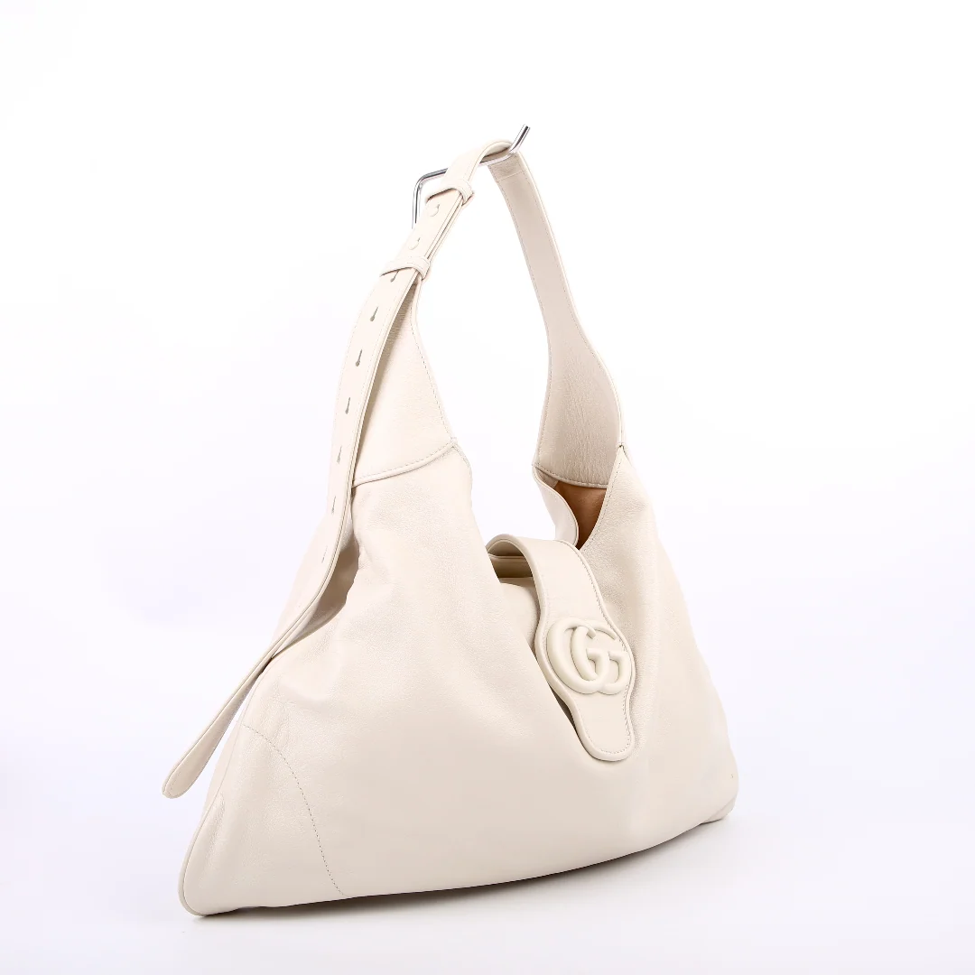 GUCCI 772483 Aphrodite Large Hobo White