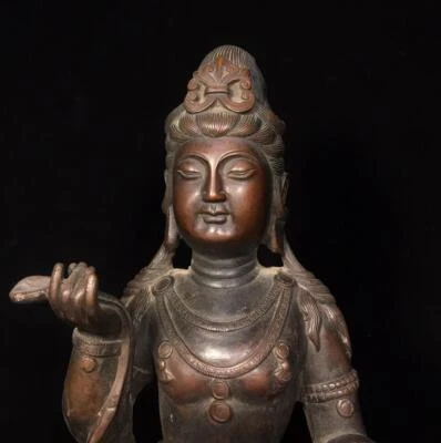 33CM Old Chinese Bronze Statue Buddha CK213
