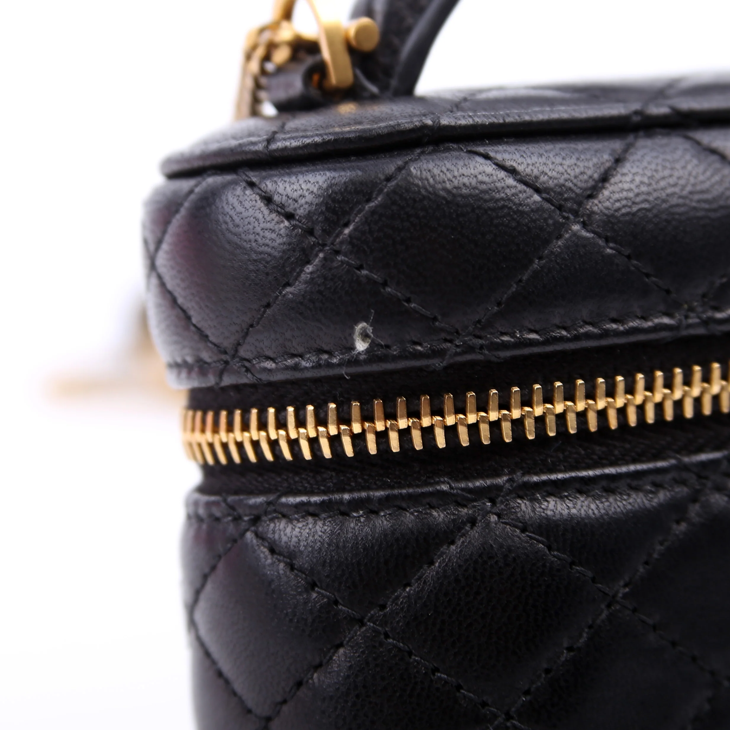 Micro Gaby Vanity Bag Quilted Lambskin Black