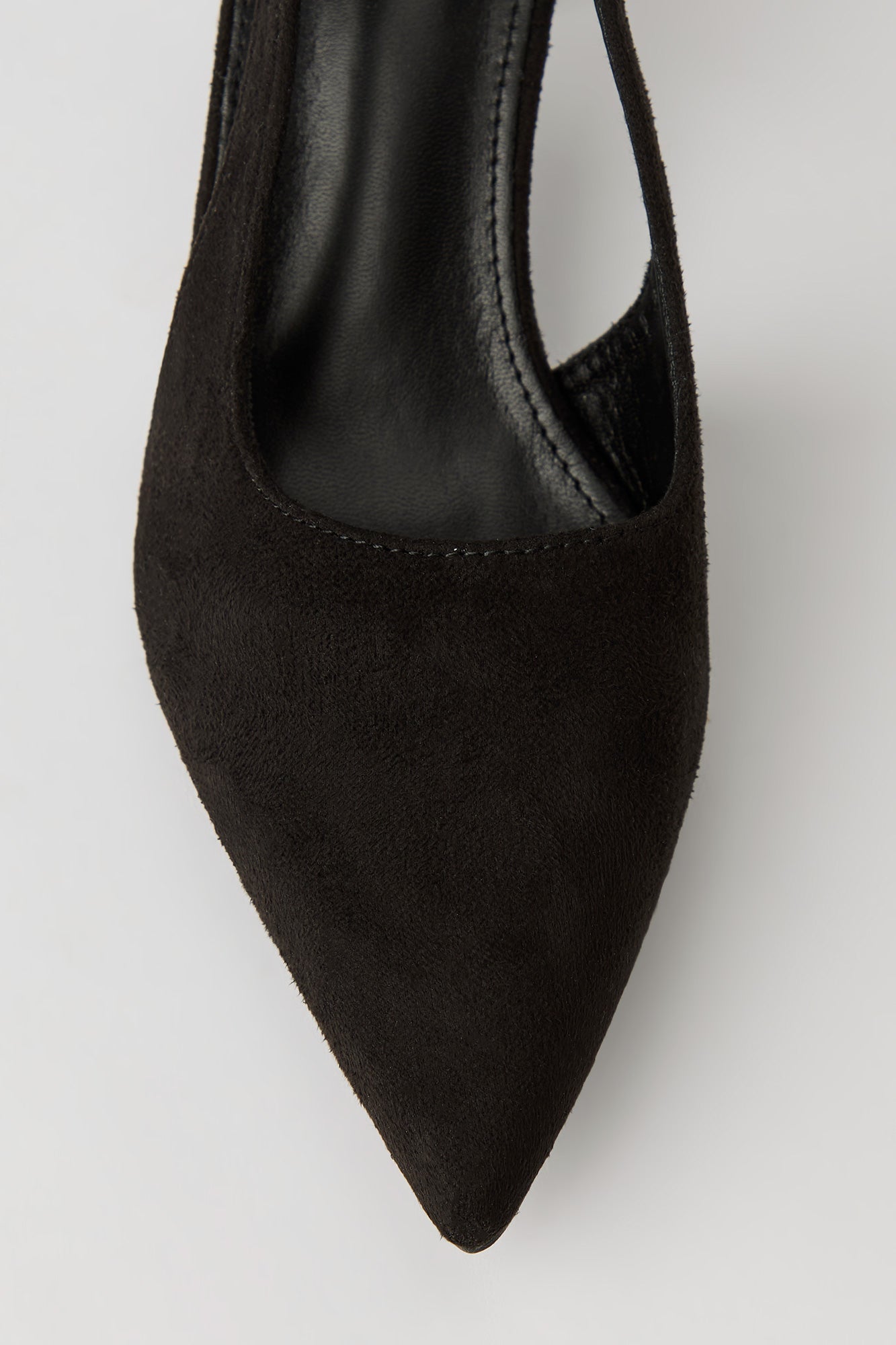 Faux Suede Slingback Kitten Heel