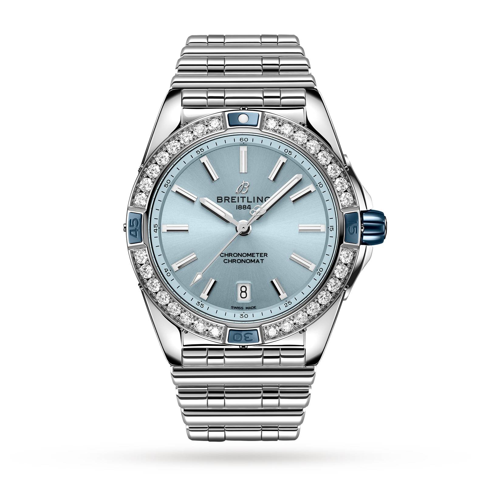 Breitling Super Chronomat Automatic 38 Blue Stainless Steel Bracelet-P17532162