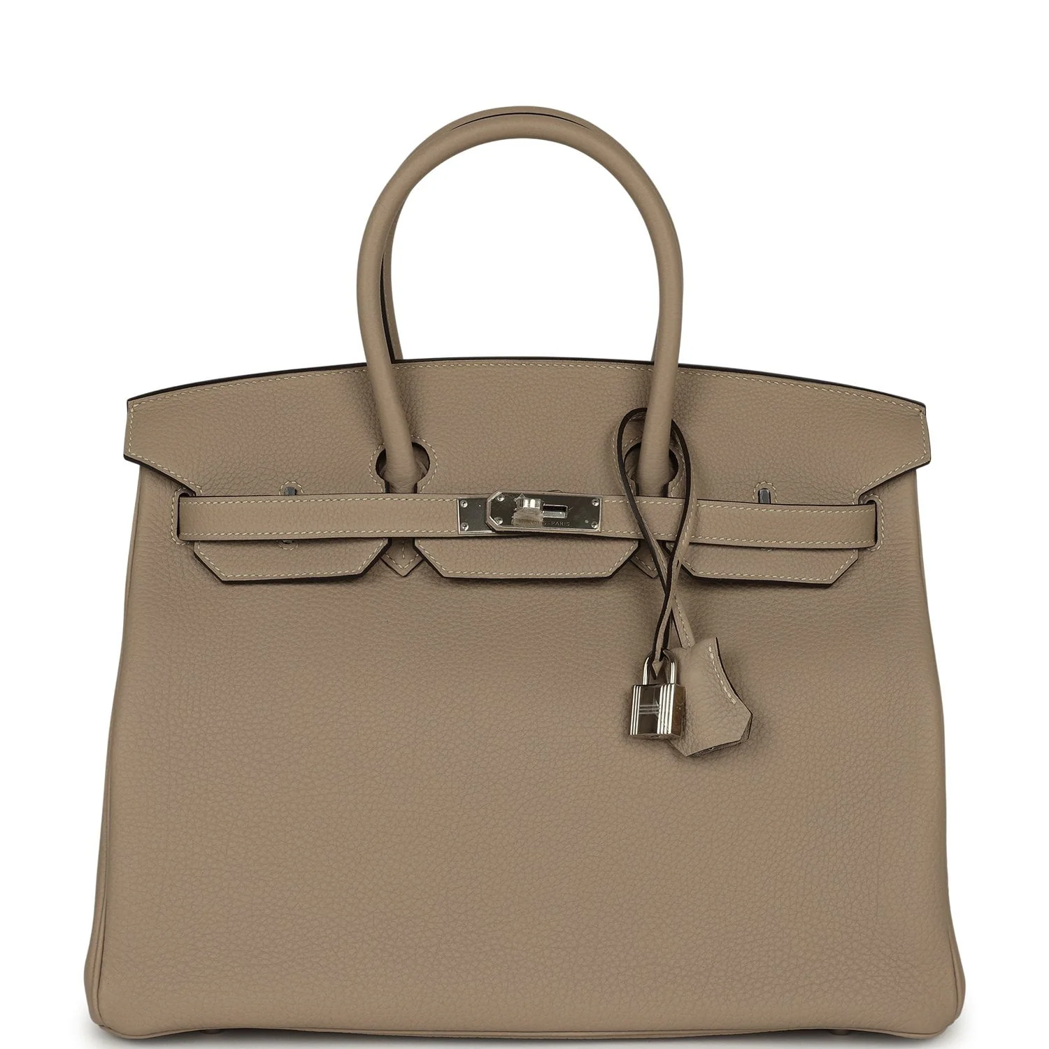 HERMÈS Birkin 35 Gris Tourterelle Togo Palladium Hardware