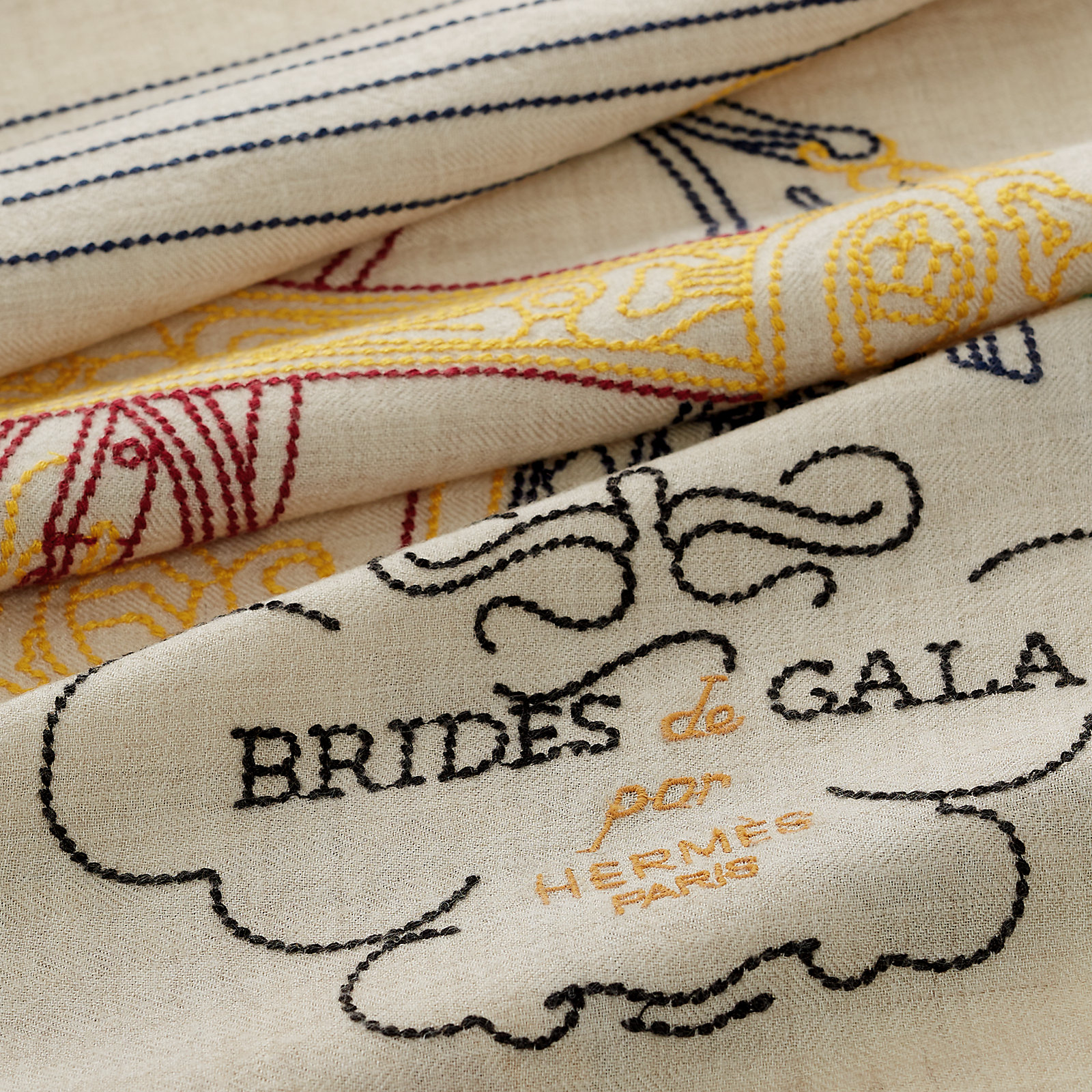 Brides de Gala Brode au Fil scarf 90