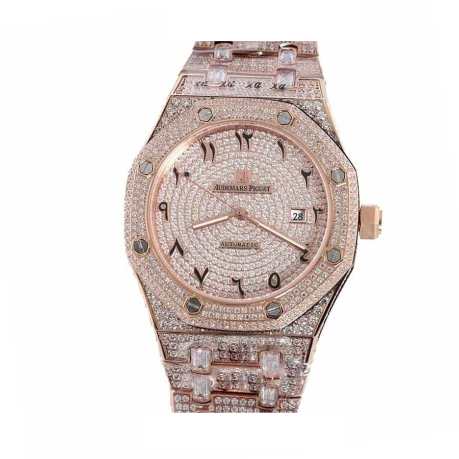 Audemars Piguet Royal Oak Iced Out Rose Gold Replica Audemars Piguet