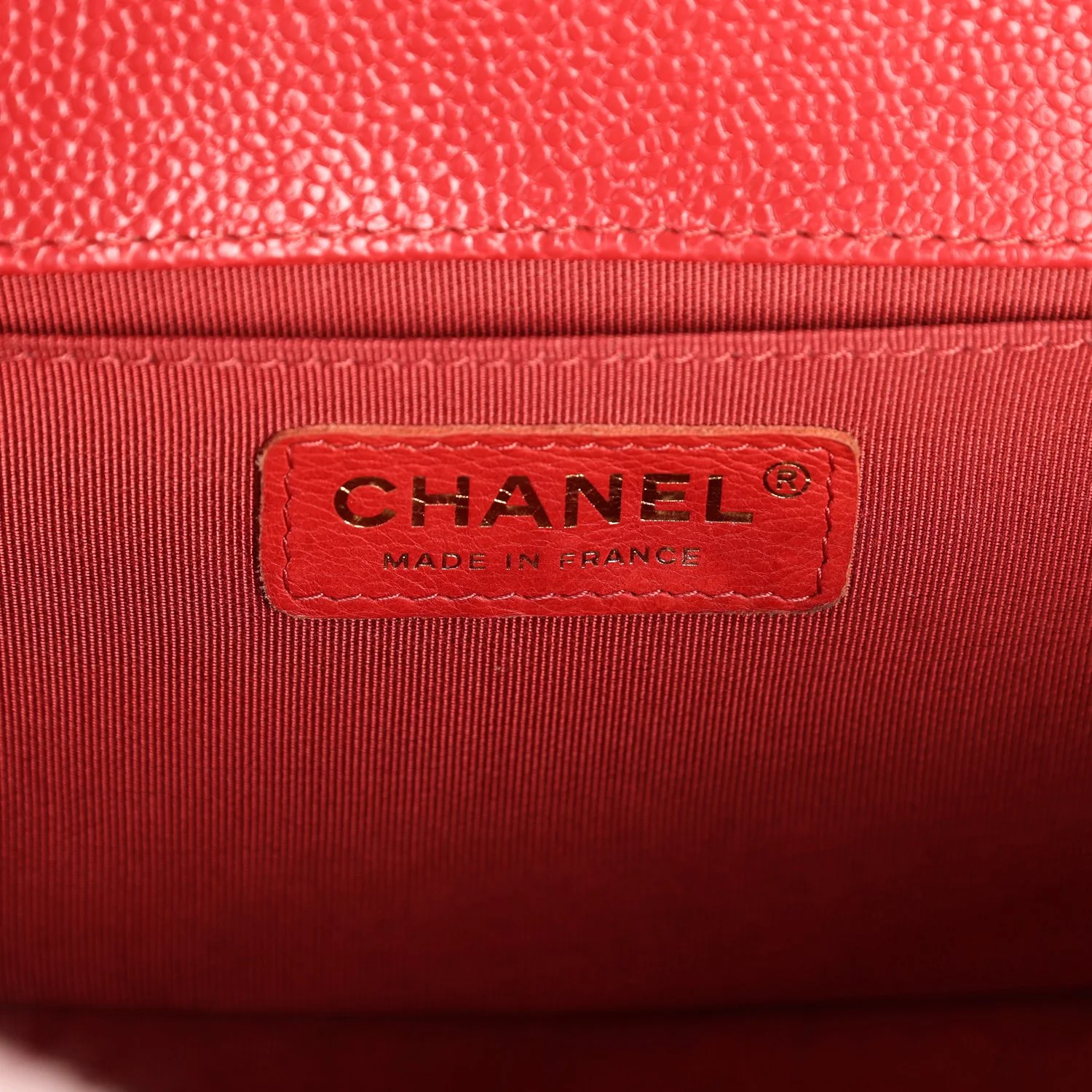 Chanel Medium Boy Bag Red Caviar Gold Hardware