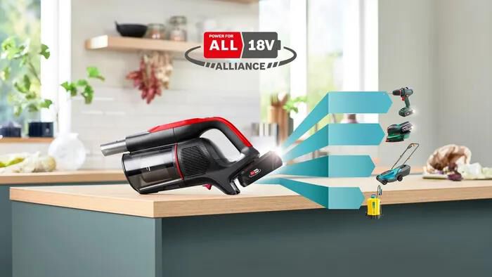 BOSCH - Aspirapolvere ricaricabile BCS1041PET-Black,Red
