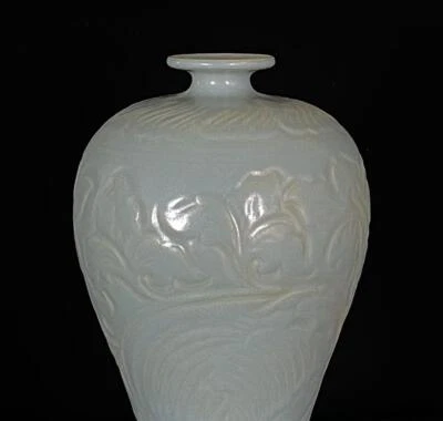 27CM Old Chinese Ru Yao Ru Kiln Vase w/phoenix N674