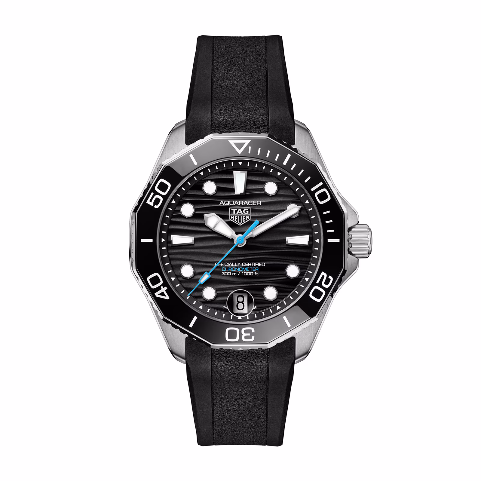 【7A Quality】TAG Heuer Aquaracer Professional 300 Date 42mm Mens Watch Black Rubber WBP5110.FT6257