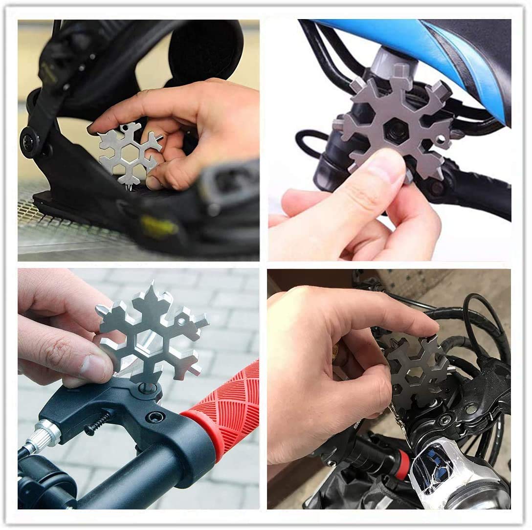 Viral 18-in-1 Snowflake Multi-tool Stainless Steel Portable Wrench I All-in-OneScrewdriver & Bottle Opener I Must-Have Survival Gadget