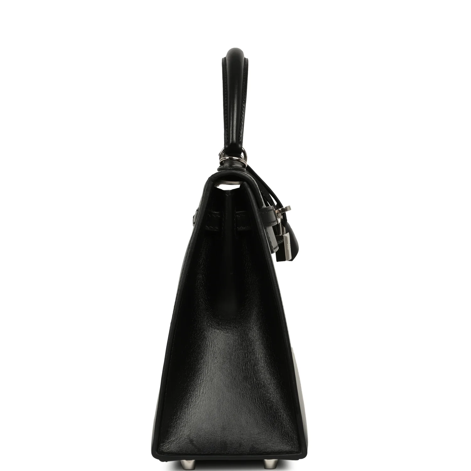 Hermes Kelly Sellier 25 Black Box Palladium Hardware