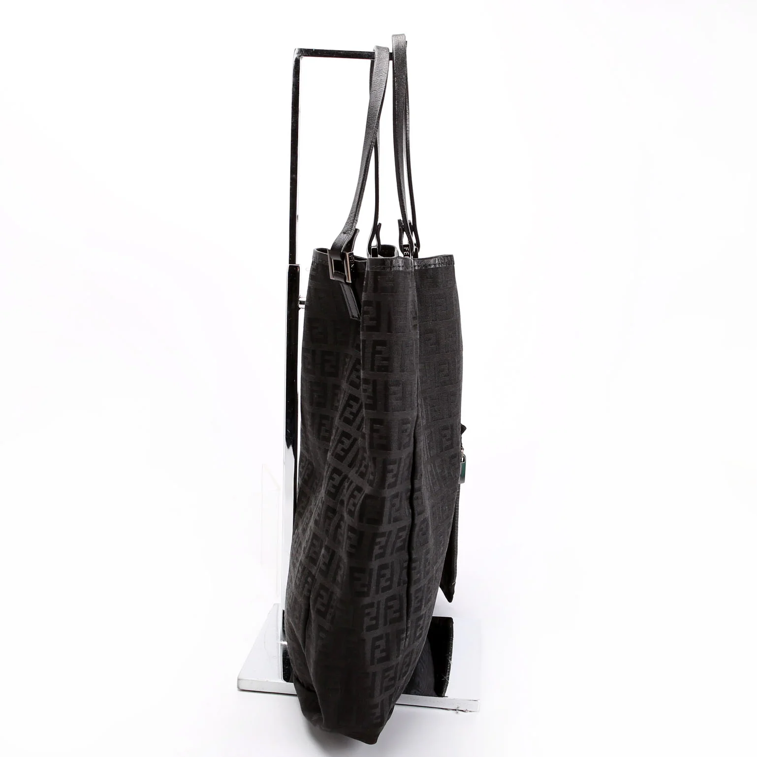 FENDI FF Zucchino Tote Black