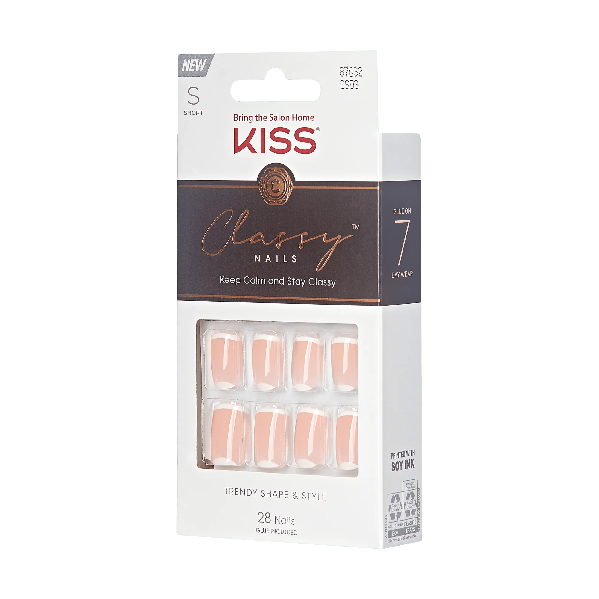 KISS Classy Press On Glue Nails - Simple Enough