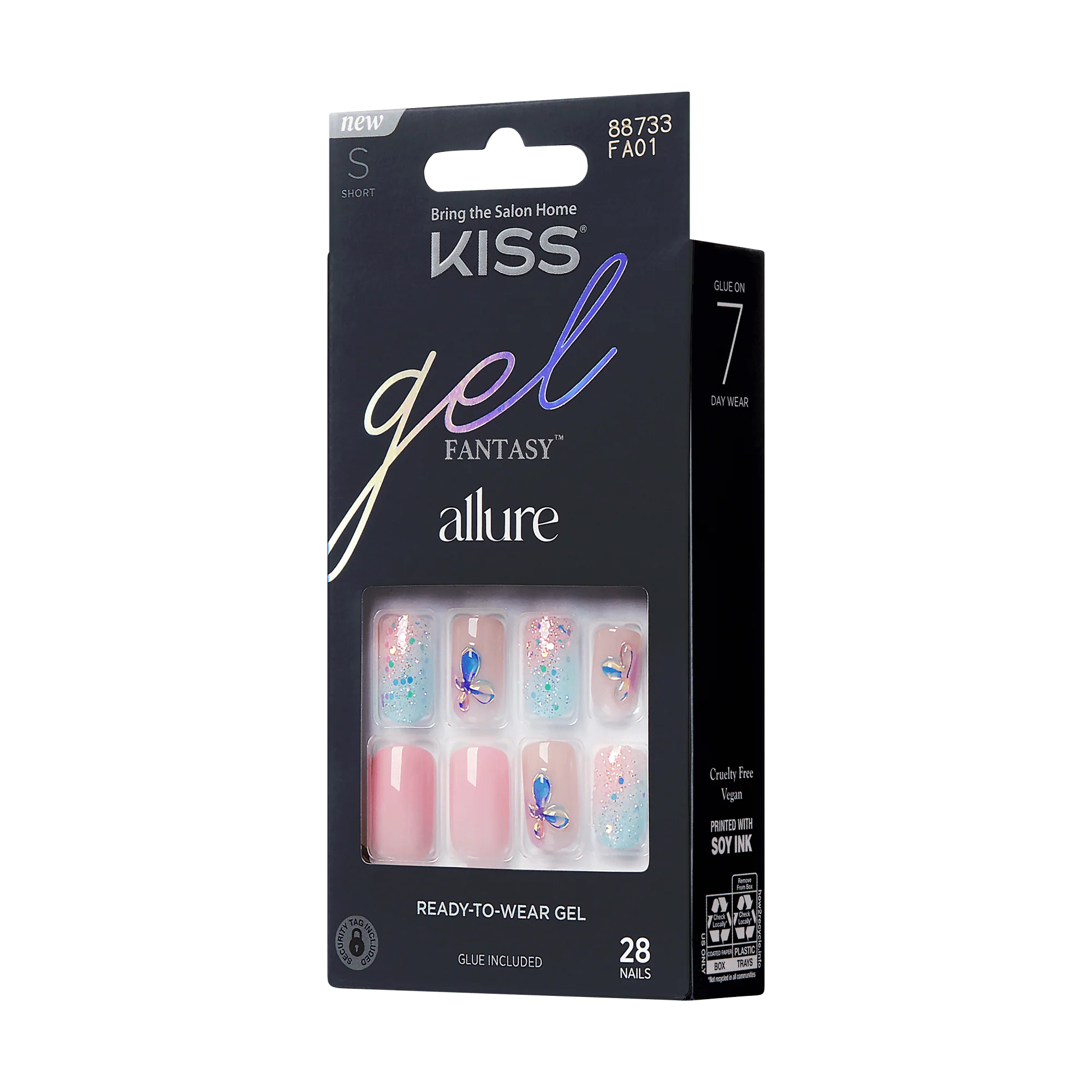 KISS Gel Fantasy Allure Press On Glue Nails - Variation