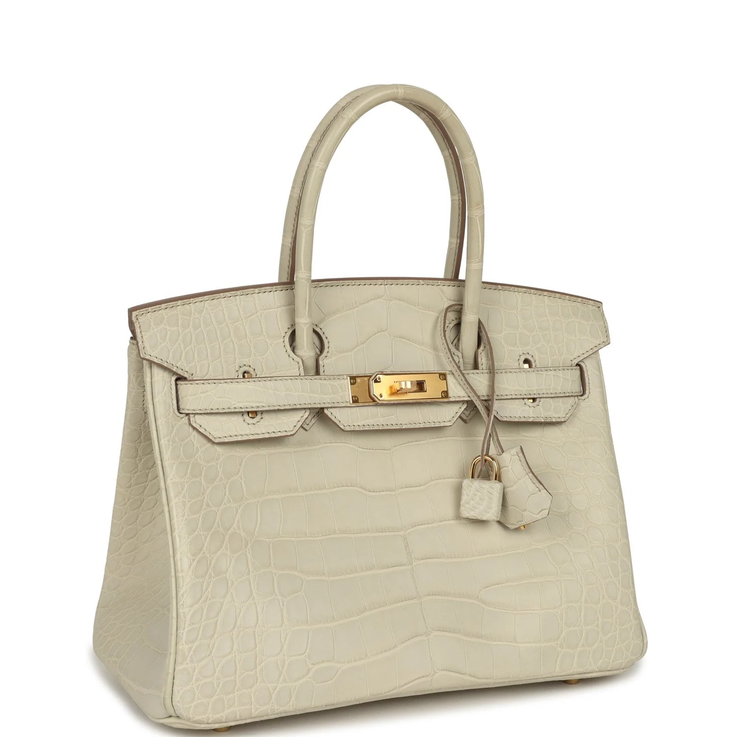 HERMÈS Birkin 30 Beton Matte Alligator Gold Hardware