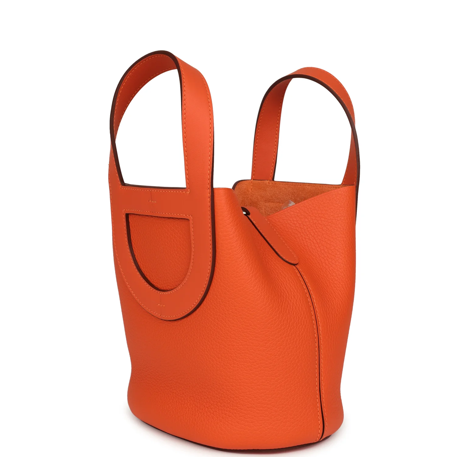 Hermes In-The-Loop 18 Tangerine Clemence, Swift Palladium Hardware