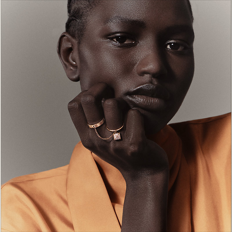 Hermès Clou d'H double ring